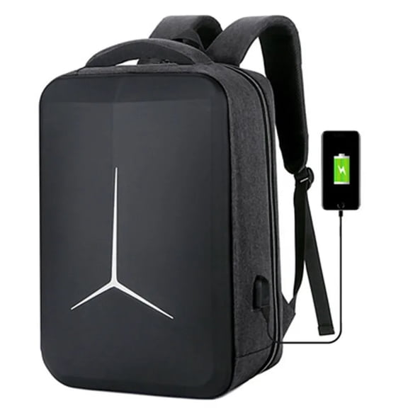 Supershield 17.3-inch Business Laptop Backpack - Anti-Theft Waterproof Travel Bag with USB Charging Port, Minimalist College Daypack for Men & Women (Black)