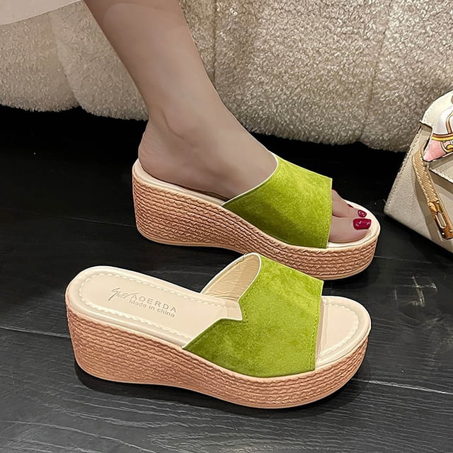 RKSTN Sandals for Women Wedge Sandals Fashion Open Toe Platform Sandals Soft Comfortable Sandals
