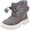 Grey, variant on Wxirdiow Kids Cowboy Boots Warm Boys And Girls Boots Wide Soft Sole Cotton Shoes Plus Velvet Baby Cotton Boots White Size,3-3.5 Years