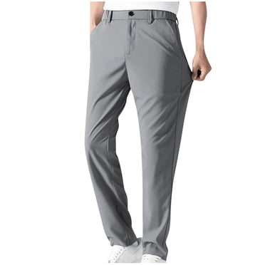 Lovzfmll Men's Dress Pants, Golf Trousers, Lightweight Work Pants Full Length, Dressy Solid Color Office Attire Relaxed Fit