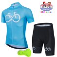 thumbnail image 1 of Summer KIDS Cycling jersey Wear Strap Suit Set Ropa with Gel Pad MTB Bicycle Children Child boys, 1 of 3
