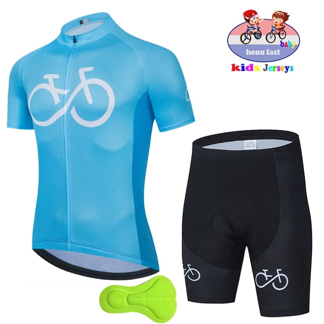 Summer KIDS Cycling jersey Wear Strap Suit Set Ropa with Gel Pad MTB Bicycle Children Child boys