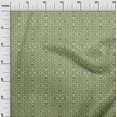 thumbnail image 2 of oneOone Viscose Jersey Fabric Leaves & Swirl Block Print Sewing Fabric BTY 60 Inch Wide, 2 of 5