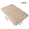 thumbnail image 3 of ZheElen Embossed Bath Mat Quick-Drying Solid Color Shower Absorbent Bathroom Rug Large Kitchen Washroom Door Bathmat Kids Safety Khaki 45x70cm, 3 of 5