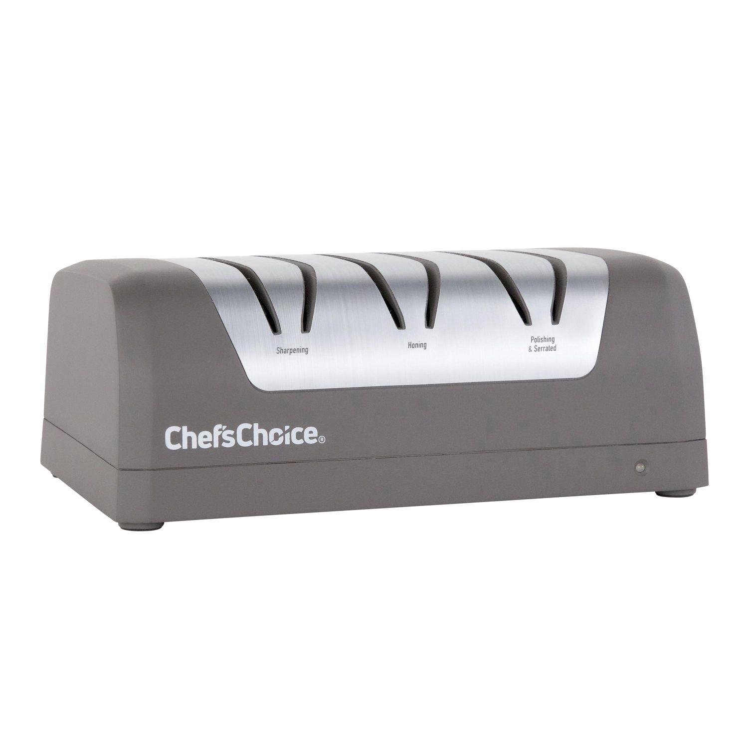 Sharpener électrique Chef'sChoice rechargeable à trois étapes DC 320 pour la plupart des couteaux, en gris ardoise (SHC32BGY11)