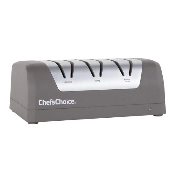 Sharpener électrique Chef'sChoice rechargeable à trois étapes DC 320 pour la plupart des couteaux, en gris ardoise (SHC32BGY11)