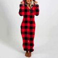 thumbnail image 1 of Combinaison Pyjama Unisexe pour Adulte à Capuche Léopard, Fermeture Éclair, Manches Longues, en Peluche, 1 of 8