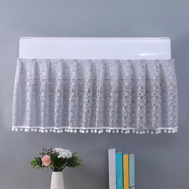 Birdeem Lace Air Conditioner Wind Curtain,Multi Functional Wall Mounted for Dust Cover and Home Decor,Easy Install Decorative Curtain,Size 39.4 X 15.8 Inches