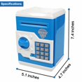 thumbnail image 3 of Great Gift Toy for Kids Code Electronic Piggy Banks Mini ATM Electronic Save Money Coin Bank Box for Children Password Lock case, 3 of 7