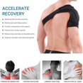 thumbnail image 3 of Adjustable Shoulder Brace for Men and Women Rotator Cuff Support Brace Shoulder Compression Sleeve with Pressure Pad for Shoulder Pain Relief for AC Joint Dislocations Left Grey, 3 of 8