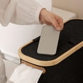 thumbnail image 4 of Uncomplicated Tissue Roll Storage Basket Toilet Paper Storage Basket Bamboos Sundries Storage Basket With Lid Foldable Tissue Box, 4 of 5