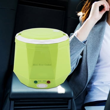 Electric Rice Cooker For Car Food Steamer Portable Rice Cooker Multifunctional Rice Cooker 12V 100W 1.3 L Electric Portable Multifunctional Rice Cooker Food Steamer For Car Green