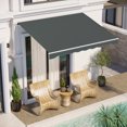 thumbnail image 2 of Outsunny 10' x 8' Electric Retractable Awning w/ Remote Controller, Grey, 2 of 9