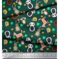 thumbnail image 3 of Soimoi Poly Georgette Fabric Floral & Cute Animals Cartoon Print Fabric by The Yard 52 Inch Wide, 3 of 3