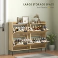 thumbnail image 4 of HOMCOM Slim Shoe Cabinet, Shoe Storage Cabinet for Entryway, Hallway, Oak, 4 of 10