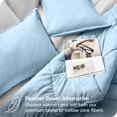 thumbnail image 3 of Bare Home Goose Down Alternative Comforter Set - 3 Piece Set - Queen, Light Blue, 3 of 7