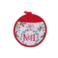 thumbnail image 1 of Porte-Pot Rond Avec Poche (Couronne Noel) - Ensemble De 6, 1 of 1