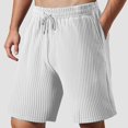 thumbnail image 2 of Ramiter Sports Shorts Men's Movement French Terry Short with Pockets White,L, 2 of 7