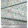 thumbnail image 3 of Soimoi polyester Crepe Fabric Leaves,Butterfly & Flower Floral Print Fabric by Yard 52 Inch Wide, 3 of 3