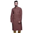 thumbnail image 1 of Atasi Kurta Imprimé pour Hommes Col Mandarin Popeline de Coton Kurta Chemise Décontractée, 1 of 7