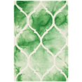 thumbnail image 1 of Safavieh Dip Dye Collection DDY685Q Handmade Moroccan Ogee Geometric Watercolor Green and Ivory Wool Area Rug (8' x 10'), 1 of 10