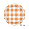 thumbnail image 2 of Thanksgiving Fall Pumpkin Paper Plates | Maple Leaf Design | 7" & 9" Sizes | Disposable Tableware | 25 Pack | Multicolor Autumn Party Supplies | Elegant Orange Decor for Holiday Gathering, 2 of 6