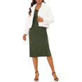 thumbnail image 2 of INSPIRE CHIC Women's Notch Collar Long Sleeve Open Front Faux Fur Fluffy Cropped Jacket XS White, 2 of 5