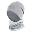 thumbnail image 1 of Neckerchief Set Solid Color Warm Unisex Hat Supplies Plush Knit Hat For Winter, 1 of 10