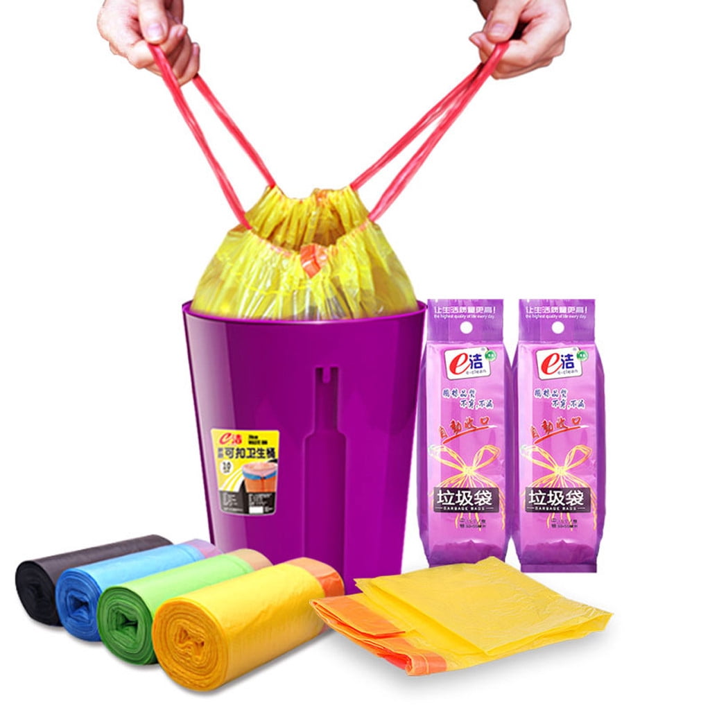 Clearance!Ymkly Home Decor,(18 Count) Garbage Bag Drawstring Trash Bags Durable Disposable Home Kitchen,Packing Bags