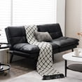 thumbnail image 2 of Costway Canapé-Lit Futon Convertible en Mousse Mémoire avec Accoudoirs Réglables Noir, 2 of 10