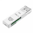 thumbnail image 1 of yeacher High-Speed Dual-Port USB 3.0/2.0 SD TF Card Reader - Compact, Lightweight, and Stylish White Design for Easy Data Transfer on Windows & Mac, 1 of 7