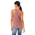 thumbnail image 2 of Bella Ladies Flowy Racerback Tank, XS, Mauve, 2 of 3