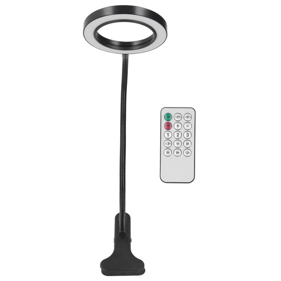 EIMELI Eye Caring Clip on Clamp Light Clip On LED Ring Light 3 10 Brightness Flexible Gooseneck USB Powered LED Desk Lamp with Remote Control for Gaming Video Conference Reading