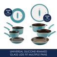 thumbnail image 3 of Rachael Ray Cook + Create Aluminum Nonstick Cookware Set 10-Piece Agave Blue, 3 of 5
