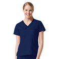 thumbnail image 1 of Maevn Core Contrast Y-Neck Mock Wrap Scrub Top [XXS - 5XL, FREE SHIPPING], 1 of 1