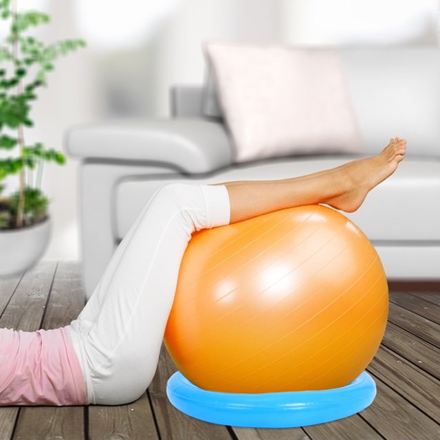 WRITWAA Support de Balle d'Équilibre Bleu PVC Positionnement Précis pour Gym à Domicile 1Pcs