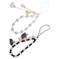 thumbnail image 5 of 2Pcs Non-slip Phone Lanyards Crystal Beaded Flower Hand Wrist Straps for Cellphone, 5 of 5