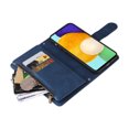thumbnail image 4 of Case for Samsung Galaxy A52 5G Cover Zipper Pocket Wallet Case Magnetic Protective - Blue, 4 of 5