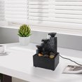 thumbnail image 1 of Tabletop Water Fountain, Circulating Water Decorative USB Desk Waterfall Fountain Automatic Pump with LED Light Stones, Tabletop Fountain for Living Room Office Home Work, 1 of 7