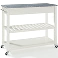 thumbnail image 4 of Crosley Furniture 2-Drawers Granite Top Kitchen Cart in White/Gray, 4 of 9