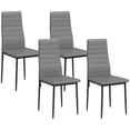 thumbnail image 1 of HOMCOM Dining Chairs, Set of 4, PU Leather Upholstered Accent Chairs, Back, 1 of 10