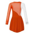 thumbnail image 4 of Ocealan Robe de Danse Ballet en Strass pour Filles Enfants Robe de Gymnastique Patinage Artistique Justaucorps de Danse Ballet Orange 6, 4 of 5