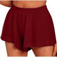 thumbnail image 1 of Timegard Shorts for Women Elastic Waisted Ruched Comfy Solid Color Shorts Summer Casual Loose Shorts, 1 of 6