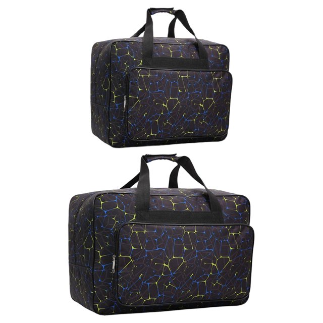 jifeng 2Pcs Sewing Machine Carrying Case Sewing Supplies Outdoor Sewing Machine Bag Black