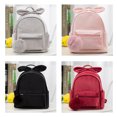 thumbnail image 4 of Girls Mini Backpack Fashion Pompom Bowknot School Backpack Velvet Casual Daypack, 4 of 10