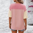 thumbnail image 4 of Besolor Chemises d'Été à Manches Courtes pour Femmes Col Rond Fendu sur le Côté Blouse Décontractée Ample pour Sortir, 4 of 4