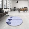 thumbnail image 4 of Ahgly Company Tapis d'Intérieur Ronds Transitionnels Lavables à la Machine, Bleu Lavande, 7 Pieds Rond, 4 of 7