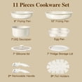 thumbnail image 4 of Gipp 11pcs Ceramic Cookware Sets, Pots and Pans Set Non Stick with Removable Handle, Oven & Dishwasher Safe,Induction Cookware, 4 of 7