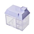 thumbnail image 2 of Stationery Storage Box Visible Multiple Grids House Shape Desk Sundries Storage Container Household Supplies, 2 of 8