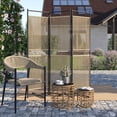 thumbnail image 1 of HOMETRENDS Maréla 64" x 65" Black Metal Outdoor Privacy Screen, 1 of 11
